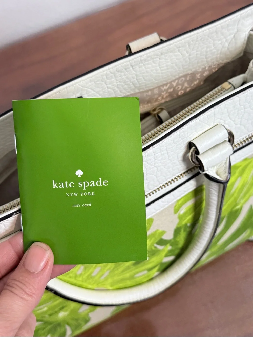 kate spade Perri Lane Romy Leather Satchel Monstera Leaf